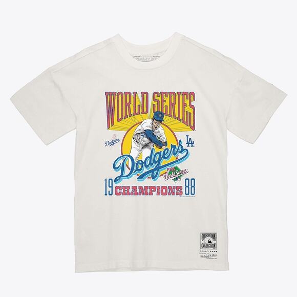 Mitchell & Ness Los Angeles Dodgers Cream 1988 World Series Champions T-Shirt - Picture 1 of 7